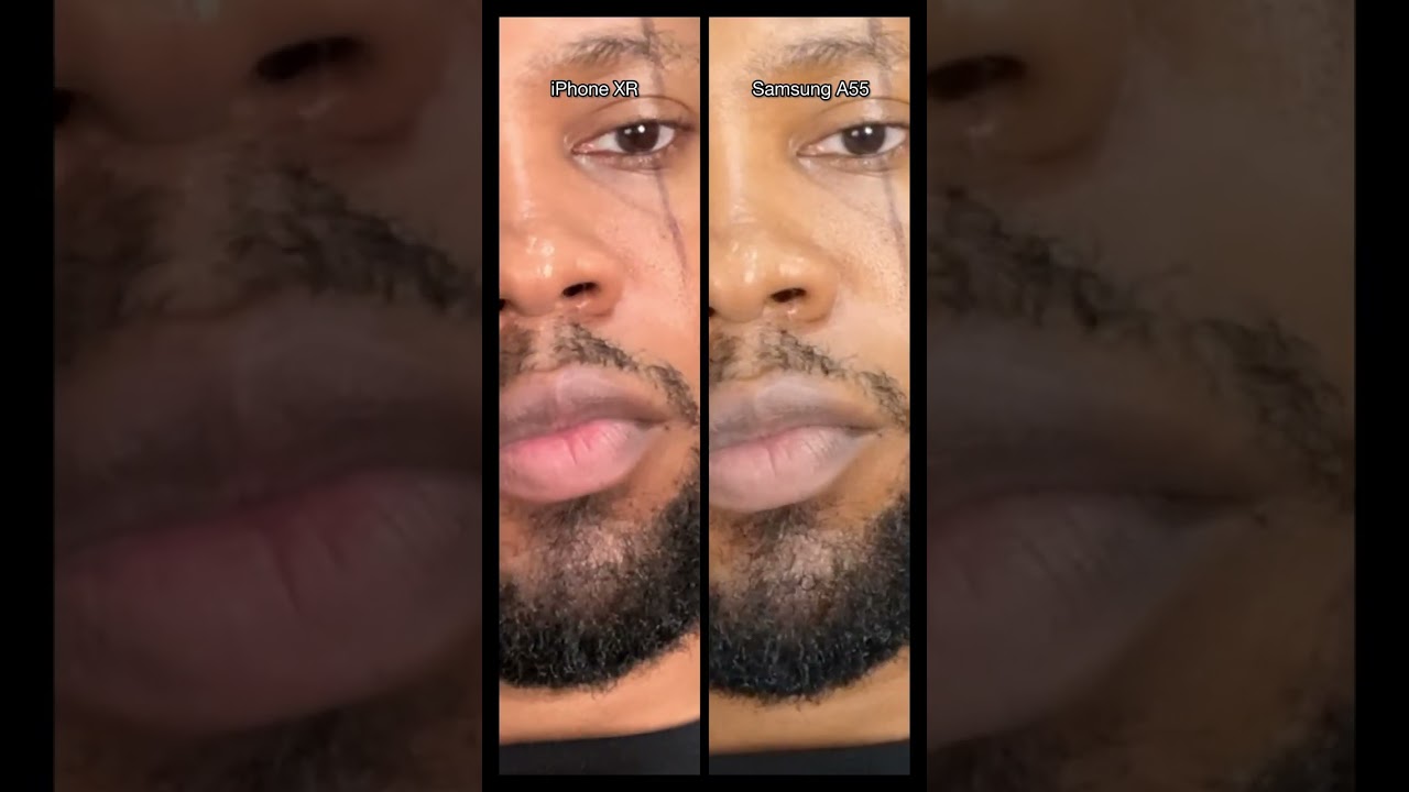 Samsung A55 vs IPhone XR Selfie Camera comparison