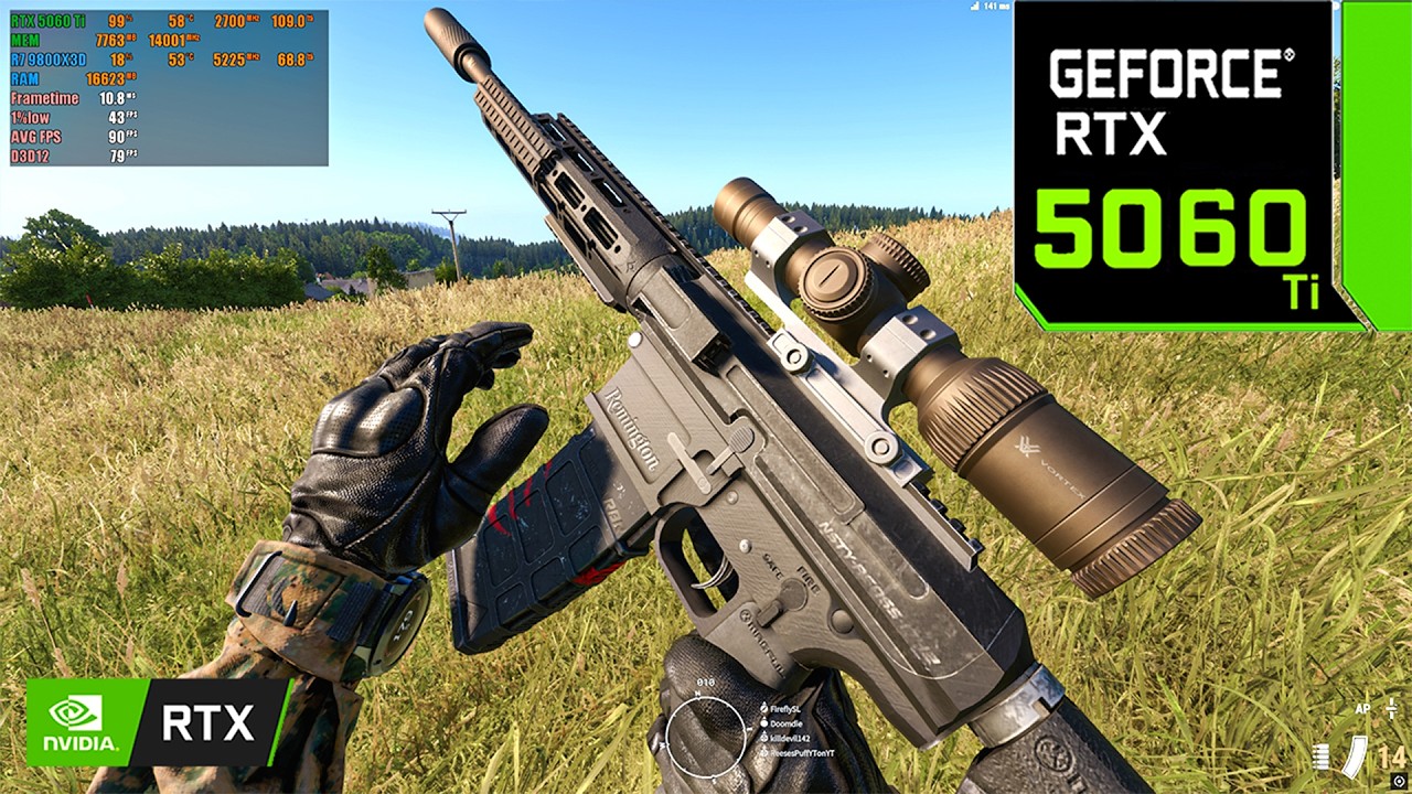 Arma Reforger : RTX 5060 Ti ( Very Low & High Settings )
