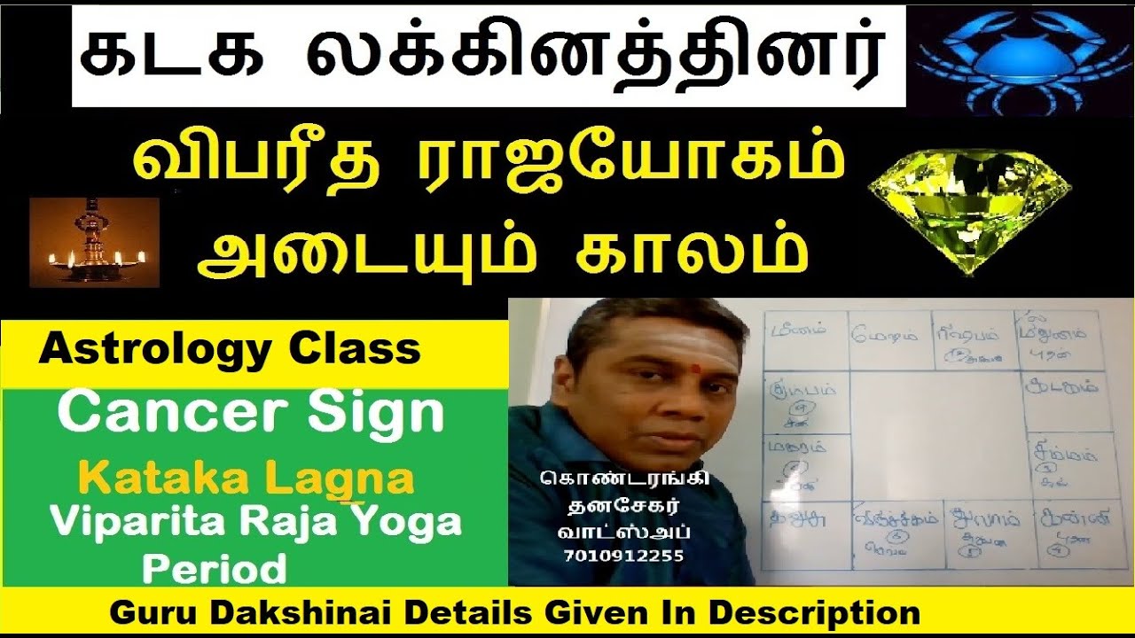Kataka Lagna | Viparita RajaYoga Period | கடக லக்கினத்தினர் வாழ்நாளில் விபரீத ராஜயோகம் பெறும் காலம்