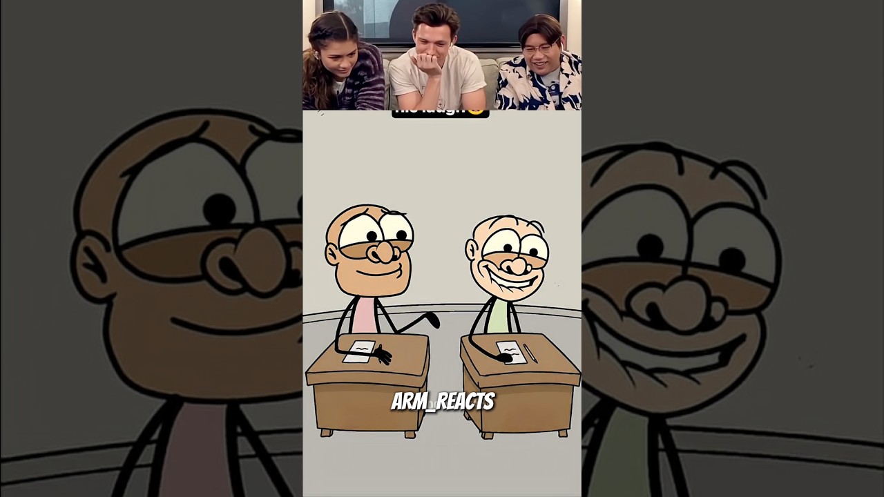 Tom Holland React To Funny Animation Videos 😅 | try not to laugh 😁 #tomholland #funny #shorts #viral