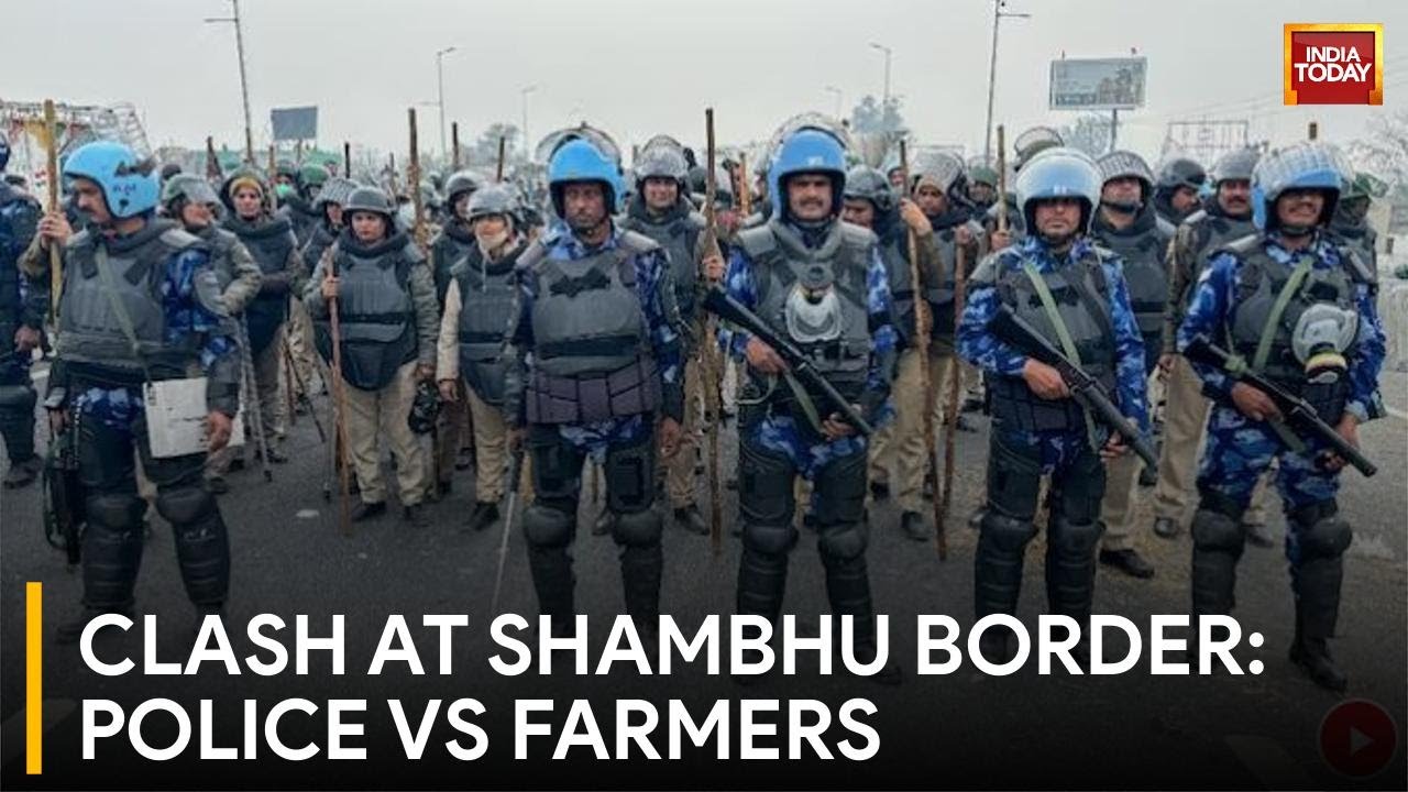 Police Fire Tear Gas at Protesting Farmers On Punjab-Haryana Border