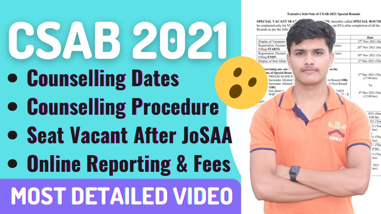 CSAB Counseling 2021 Registration dates | CSAB Counselling 2021 Process & Counselling Schedule 🥳