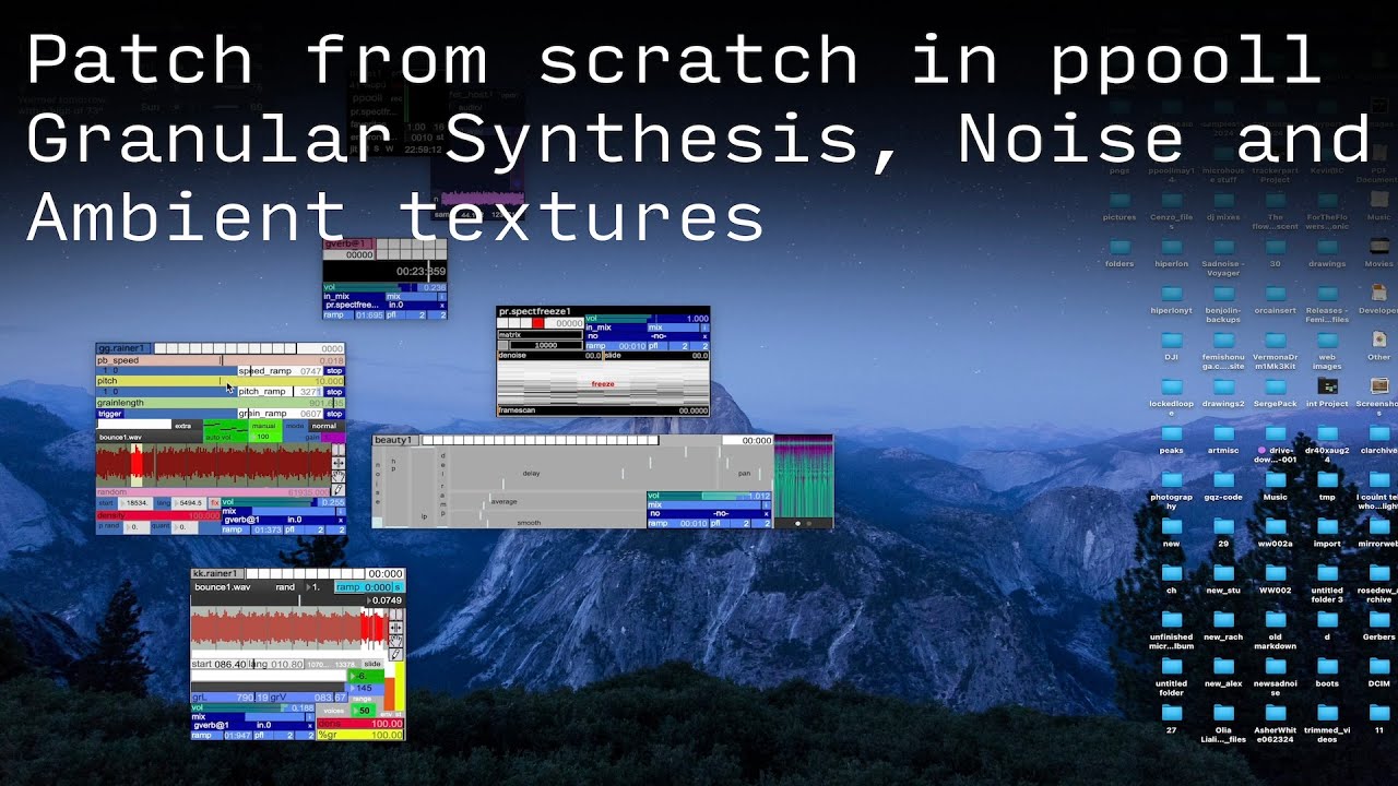 ppooll patch from scratch: granular, noise and ambient textures