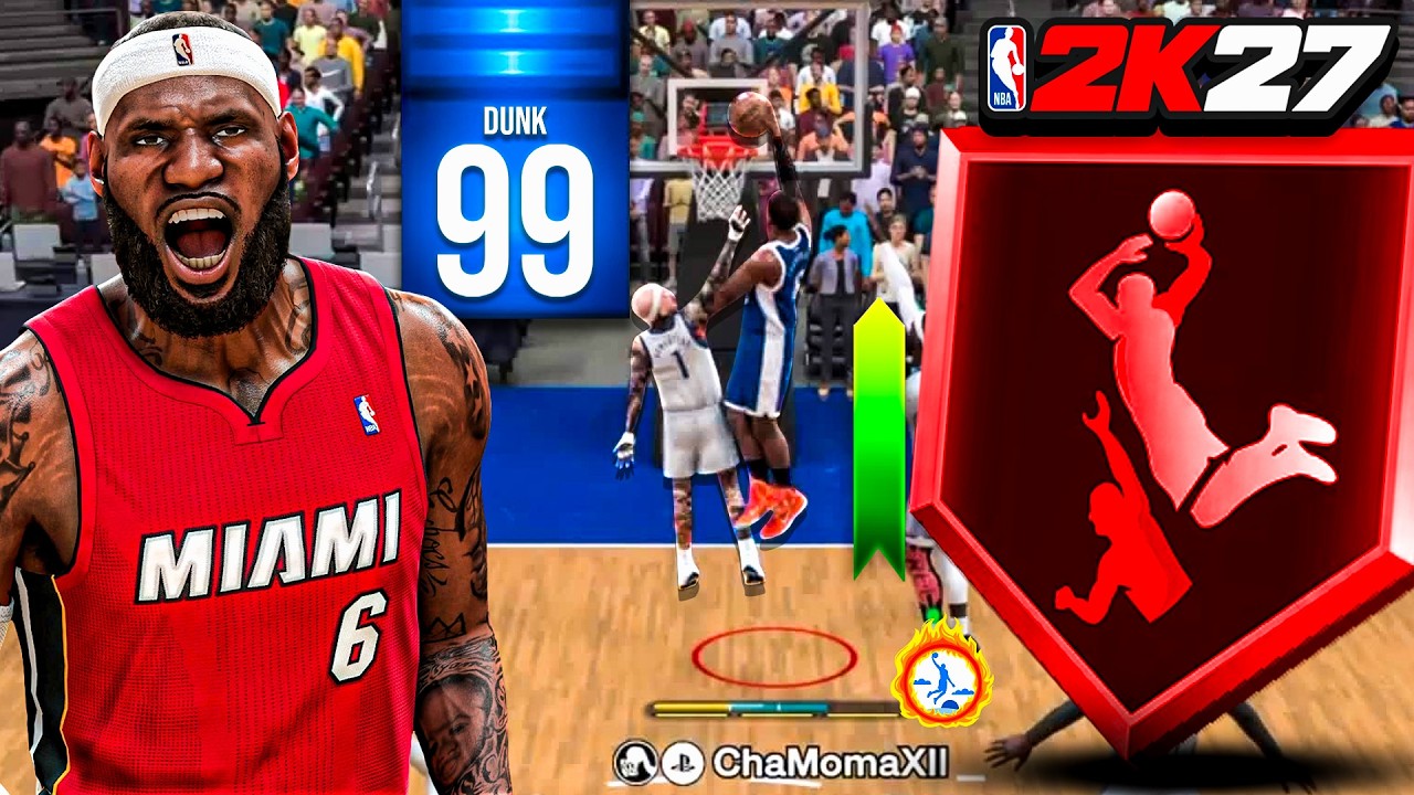 This 6'9 LEBRON JAMES BUILD + 99 DUNK is UNREAL in NBA 2K27! LEGEND POSTERIZER