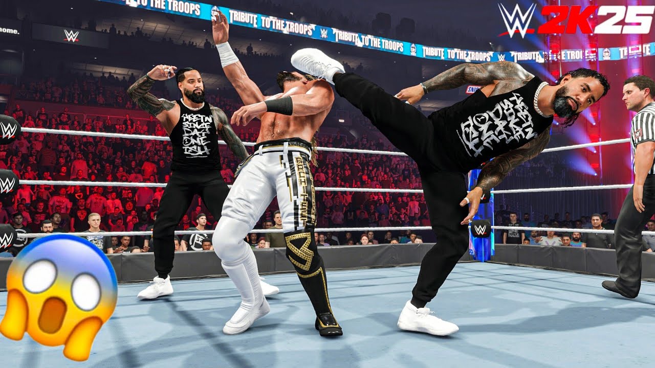 Jey Uso and Jimmy Uso destroys Seth Rollins at Smackdown | WWE 2K25 Gameplay