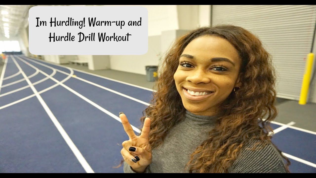 Life of a Professional Hurdler | My Warm- up and Hurdle Drill Session | Cindy Ofili