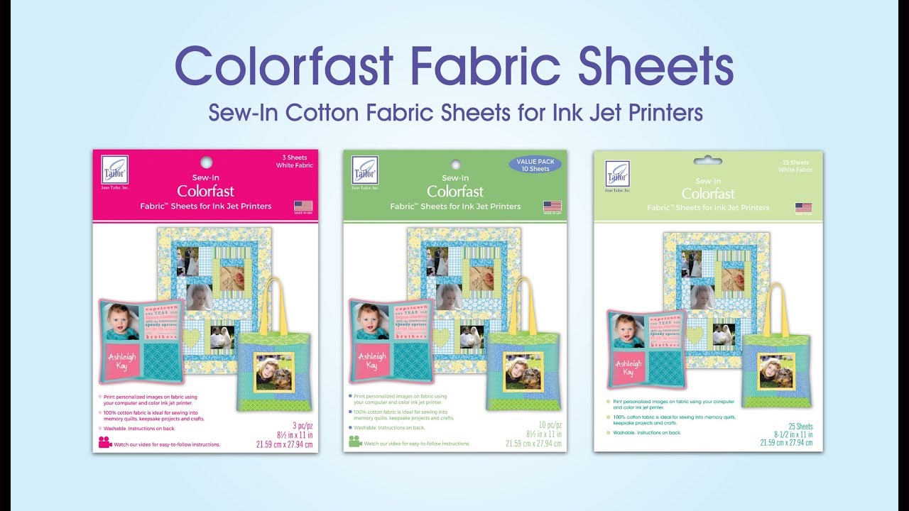 Sew In Colorfast Fabric Sheets