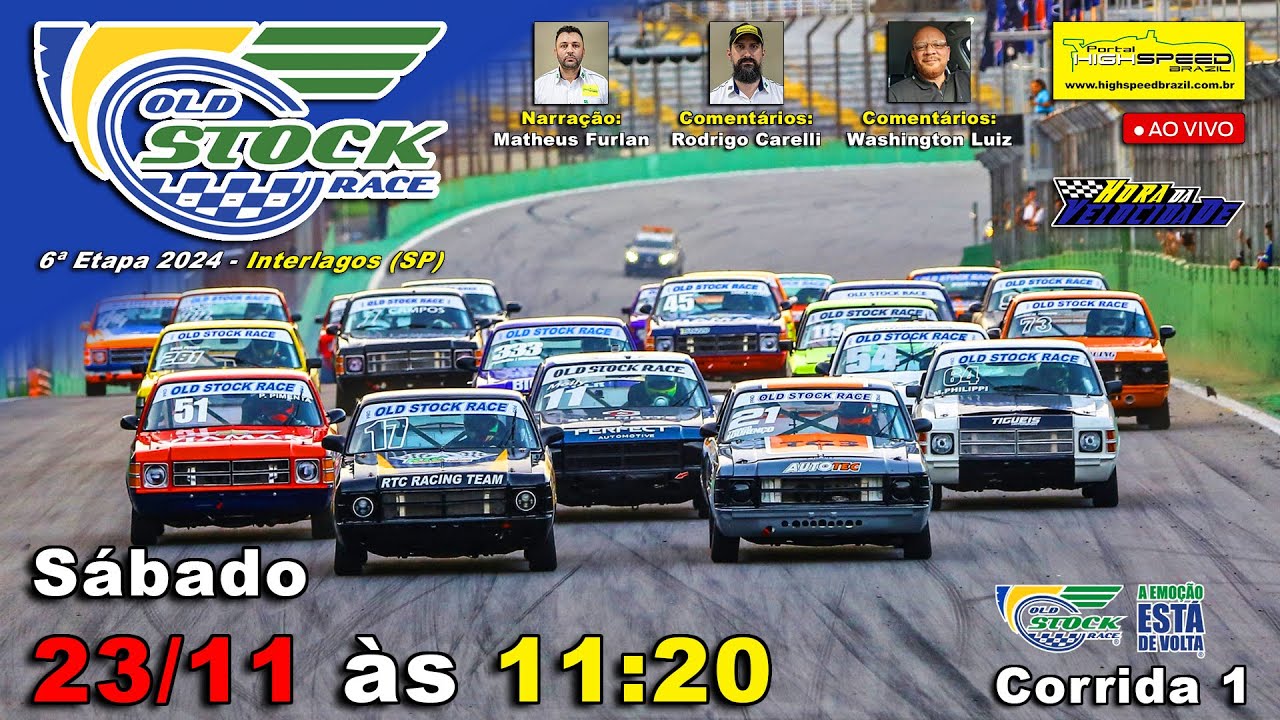 🔴 OLD STOCK RACE | Corrida 1 | 6ª Etapa 2024 | Interlagos (SP) | Ao Vivo