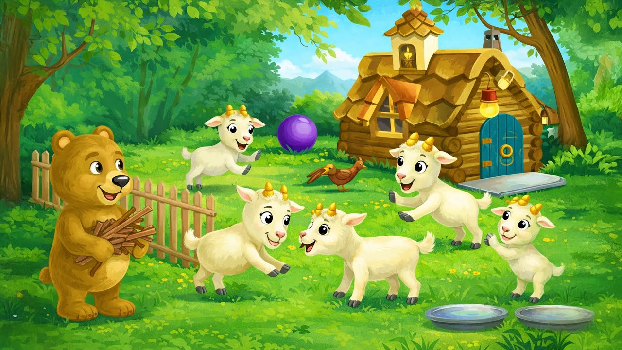 7 Little Goats and Friends | Fairy Tales & Bedtime Stories For Kids | Kiddom Tales