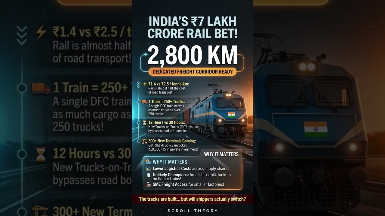 India just built a 2,800 km railway - but passenger trains can't use it.