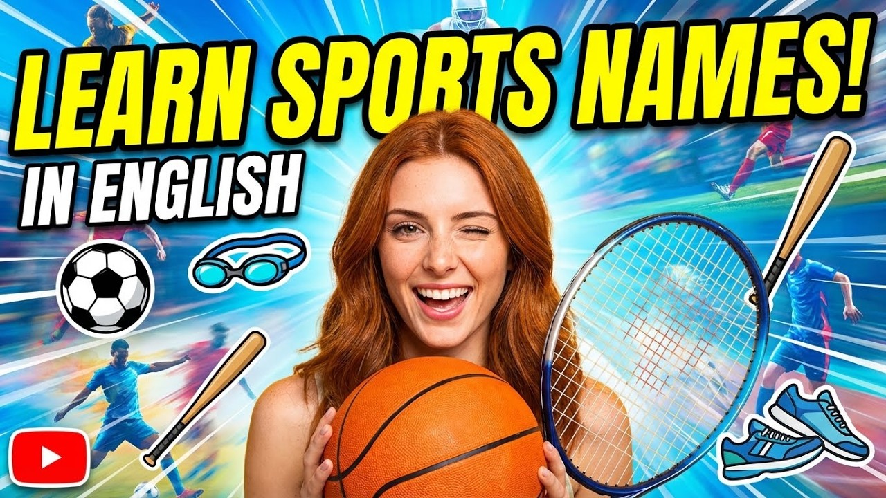 Learn Sports Names in English: Vocabulary & Pronunciation | A1 Learn English For Beginners