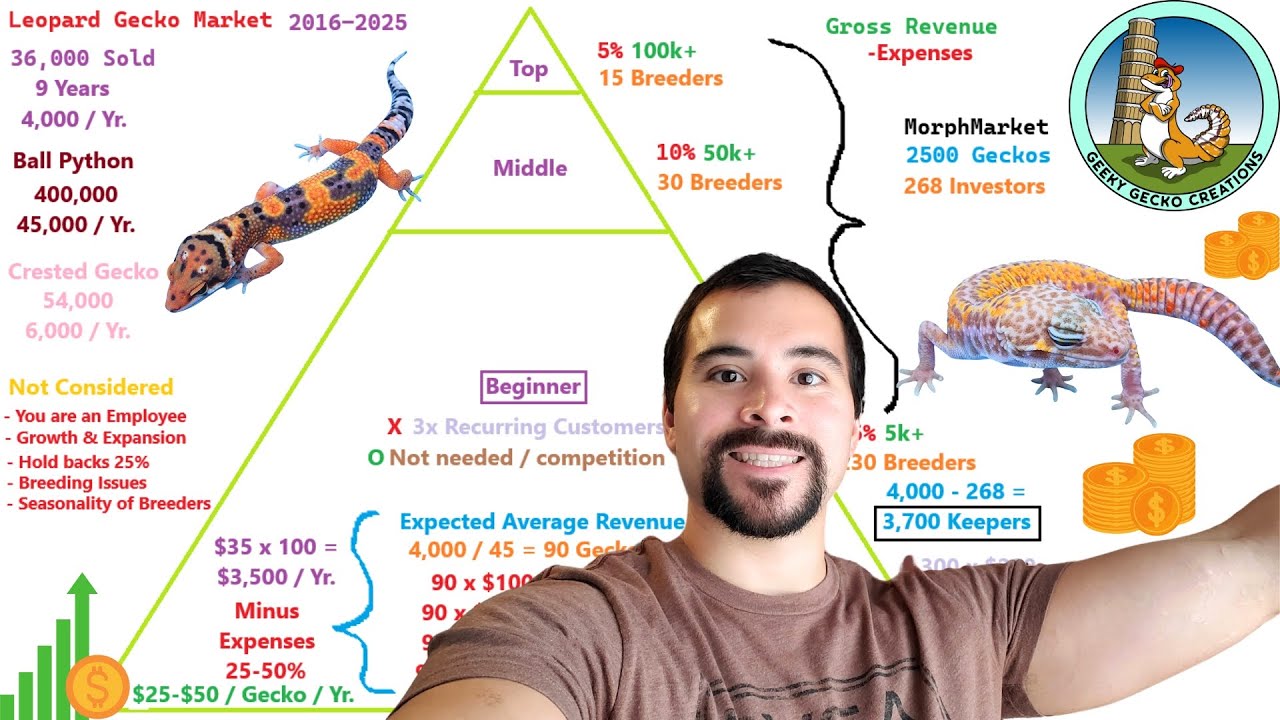 How we MADE $100,000 our FIRST year selling LEOPARD GECKOS!