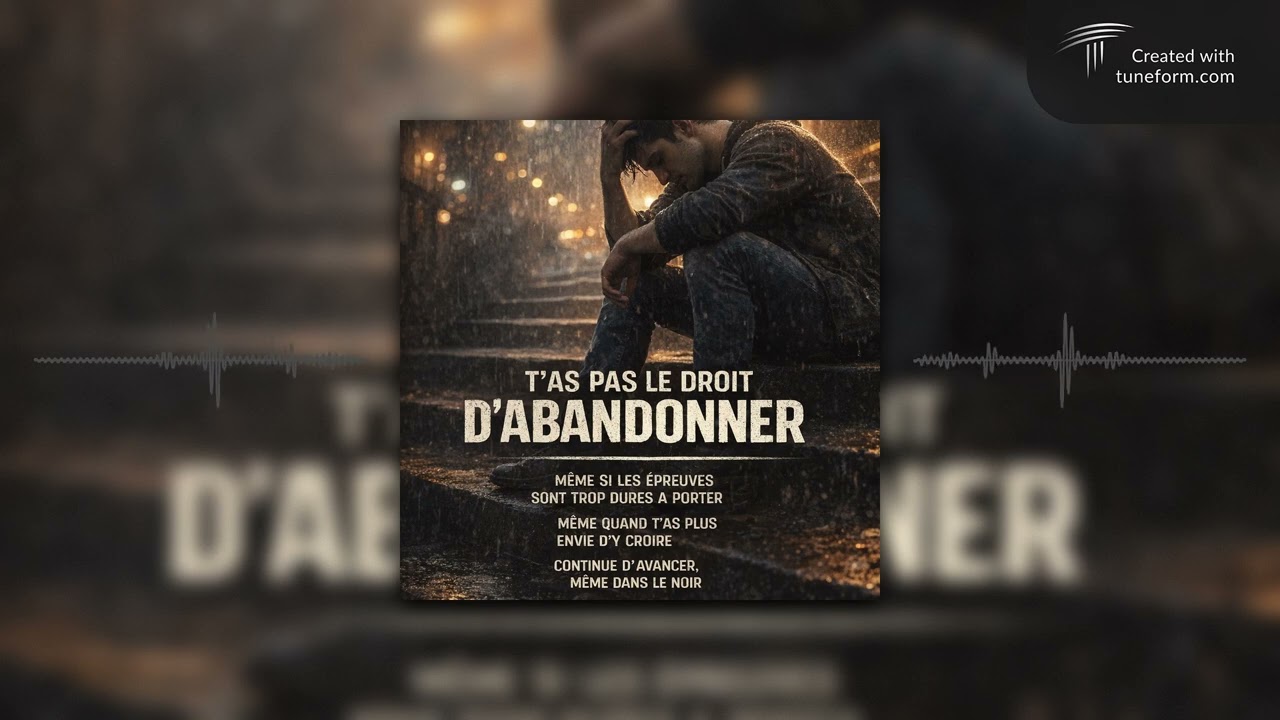 T’as pas le droit de lâcher