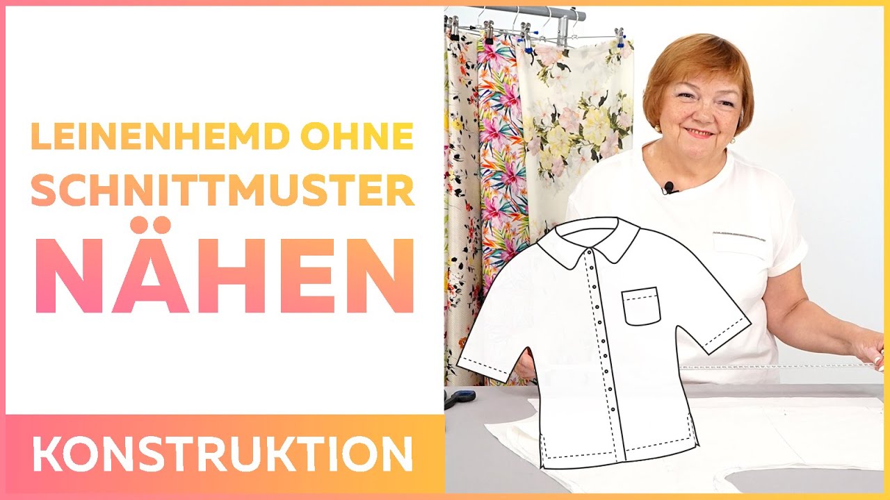 Ein Leinenhemd schnell und und ohne Schnittmuster nähen. Konstruktion des Schnittes für Anfänger.