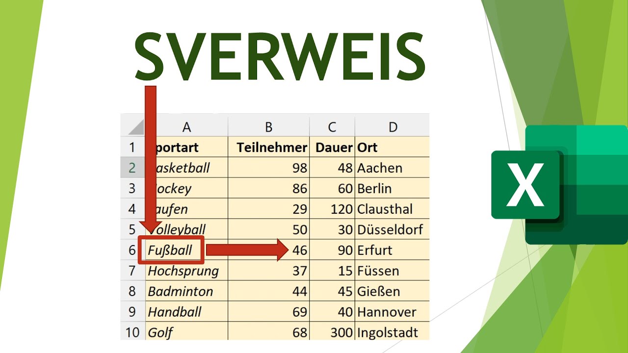 SVERWEIS in Excel - verst&auml;ndlich erkl&auml;rt