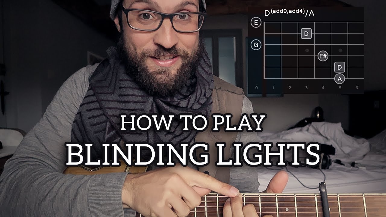 How To Play - BLINDING LIGHTS (The Weeknd) - Beginner Guitar Tutorial by Julien Mueller