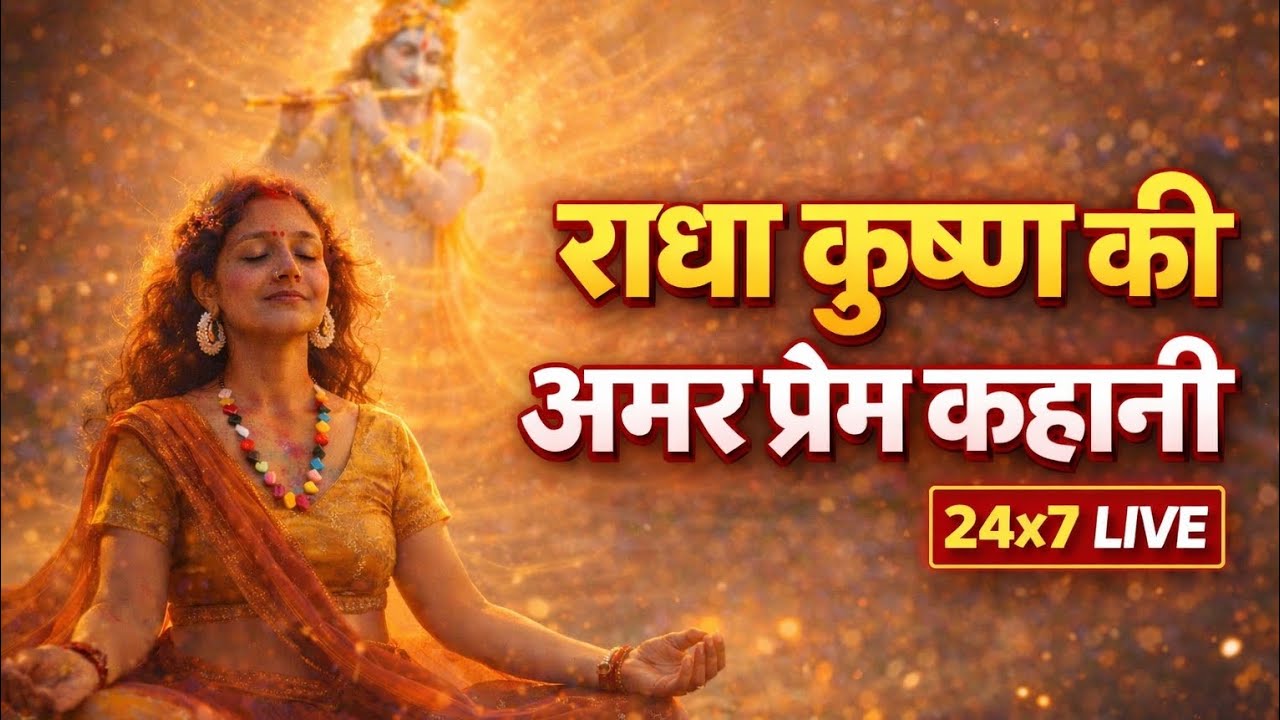 राधा कृष्ण की अमर प्रेम कहानी ❤️ | दिल को छू लेने वाला भजन | #RadhaKrishna #KrishnaBhajan