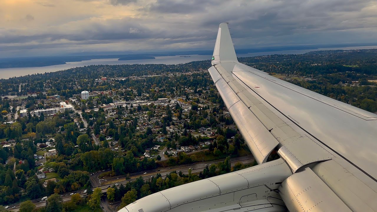 [4K] – Beautiful Seattle Landing – American Eagle – Embraer ERJ-175 – SEA – N521SY – SCS 1217