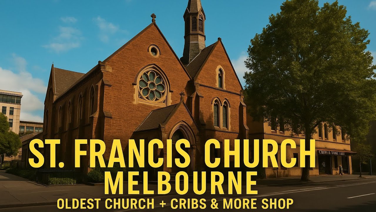 Inside St. Francis Church Melbourne, Oldest Church Tour + Catholic Book Shop cribs #melbourne #tour