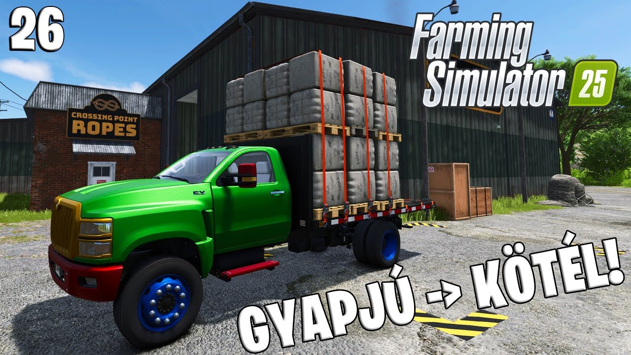FARMING SIMULATOR 25 LIVE #26 - Kötélkészítés gyapjúból és gyapotból!