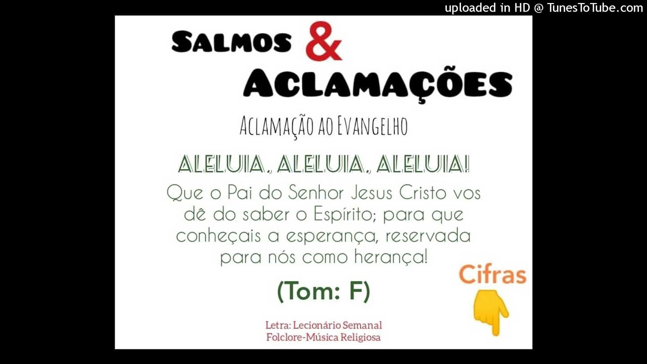 Aleluia! Que o Pai do Senhor Jesus Cristo