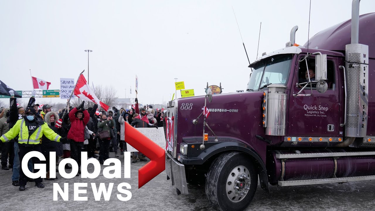 Trucker protests: Toronto police close roads downtown ahead of protest this weekend | FULL