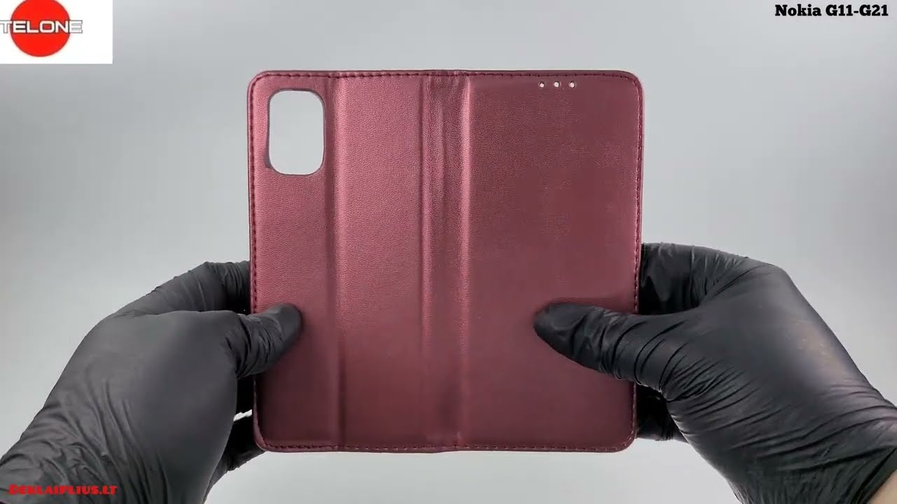 Telone flip pu leather red vine Nokia G11-G21 dėklas-case-чехол