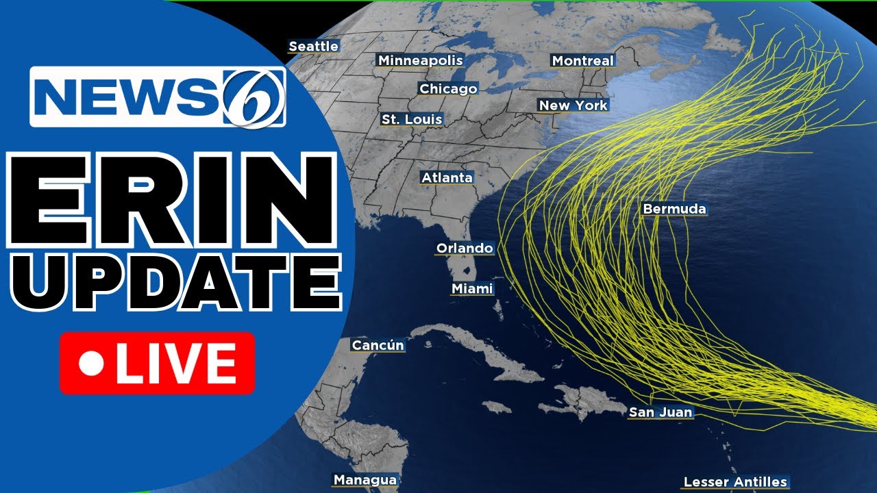 🔴NEWS 6 WEATHER AT 9:30 | Tropical Storm Erin Latest + Florida Forecast