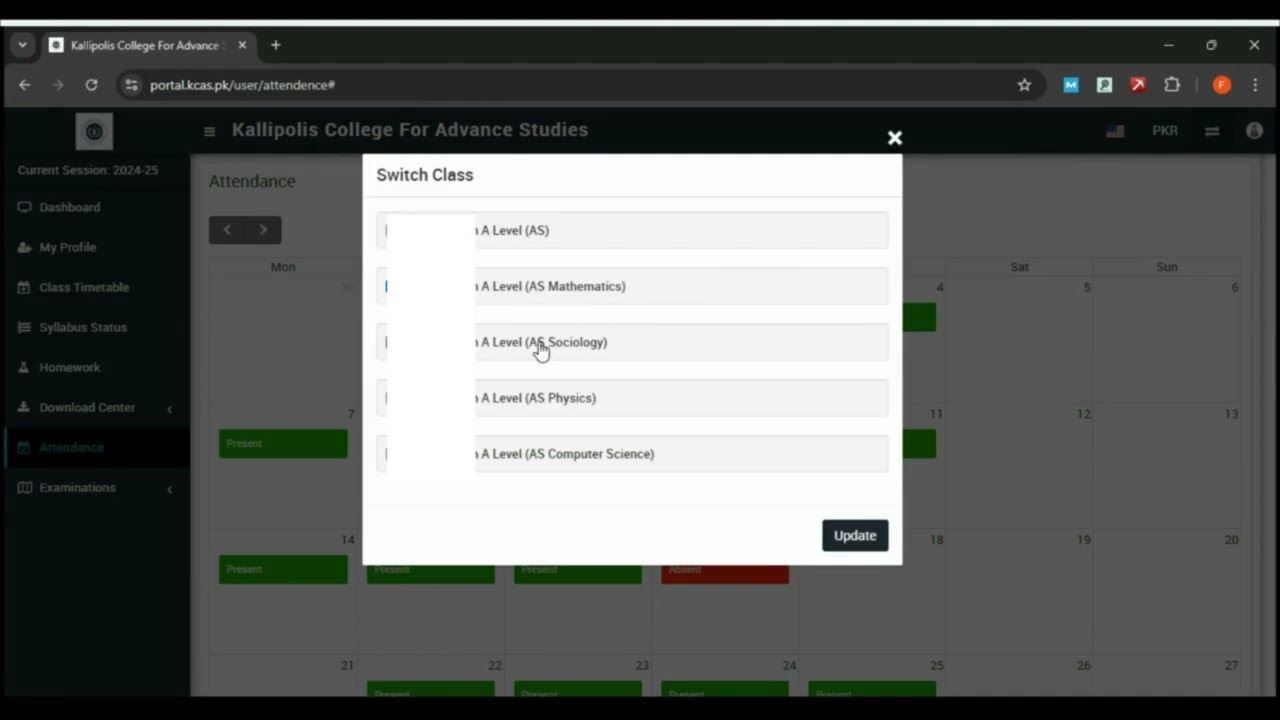 KCAS - Kallipolis College For Advance Studies Web Portal