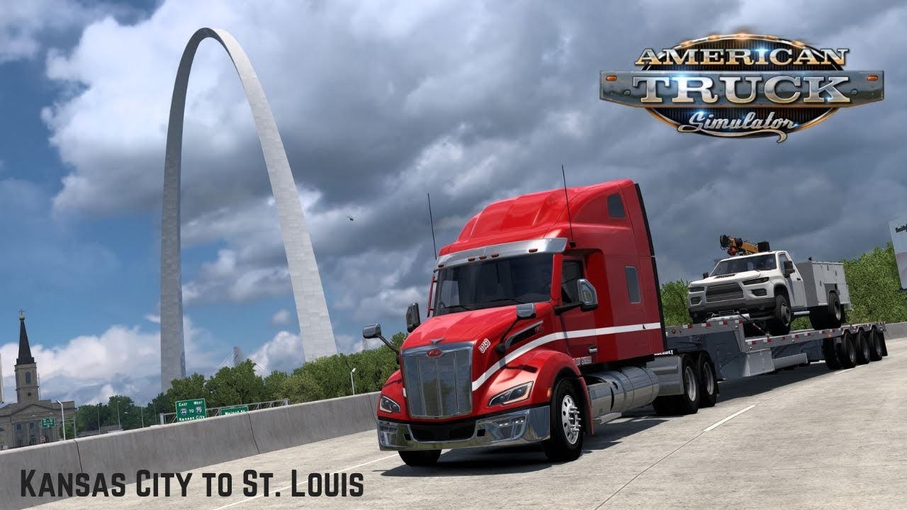 1.54 + Missouri | Pete 579 Kansas City MO to St. Louis MO | #ats #americantrucksimulator #trucking