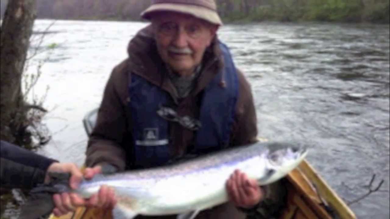 Salmon Fishing Scotland Spring Salmon on the Tay, Perthshire, Scotland May 2013.