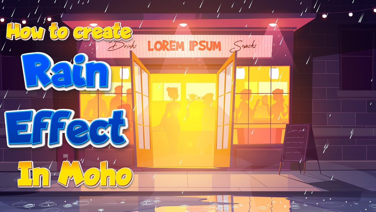 How to create rain effect in Moho | Rigged Animation