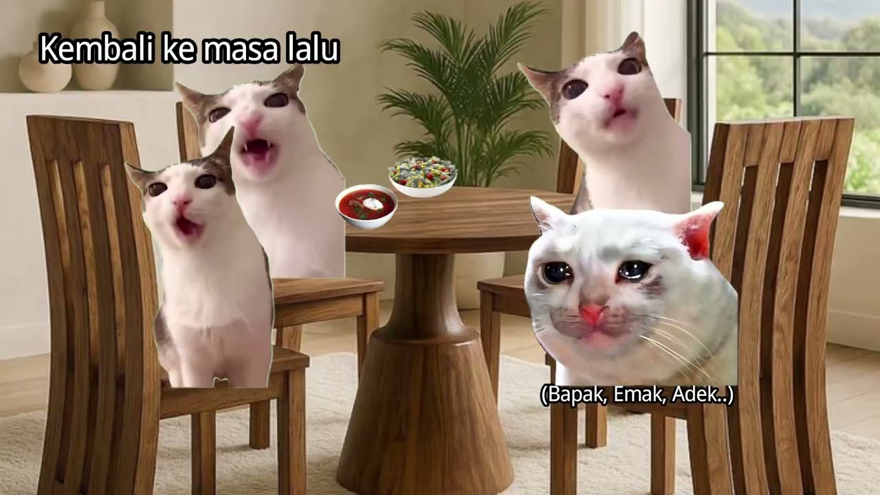 MEME KUCING KEMBALI KE MASA LALU PART 1 #meme #kucing #pov #cat #sedih 