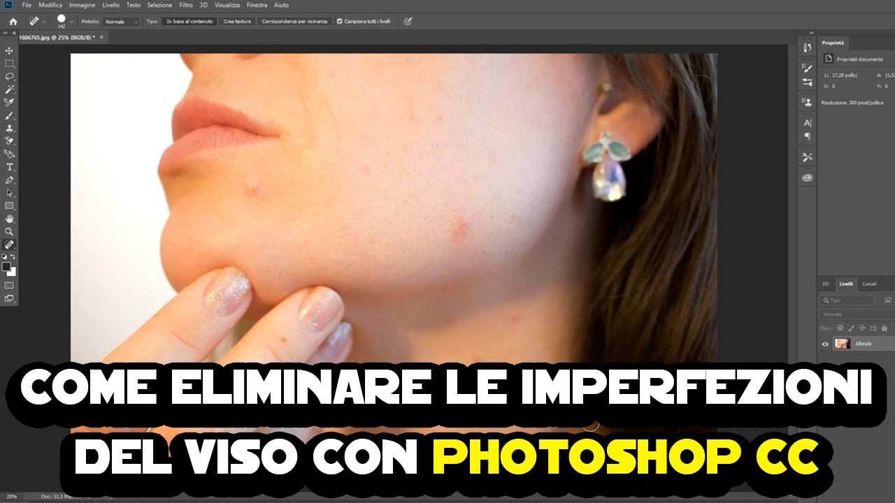 Come eliminare le imperfezioni del viso con Photoshop CC