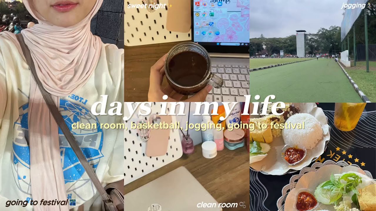DAYS IN MY LIFE 🧸 clean room, basketball, jogging, going to a festival, sweet night 🏃🏼‍♀️✨