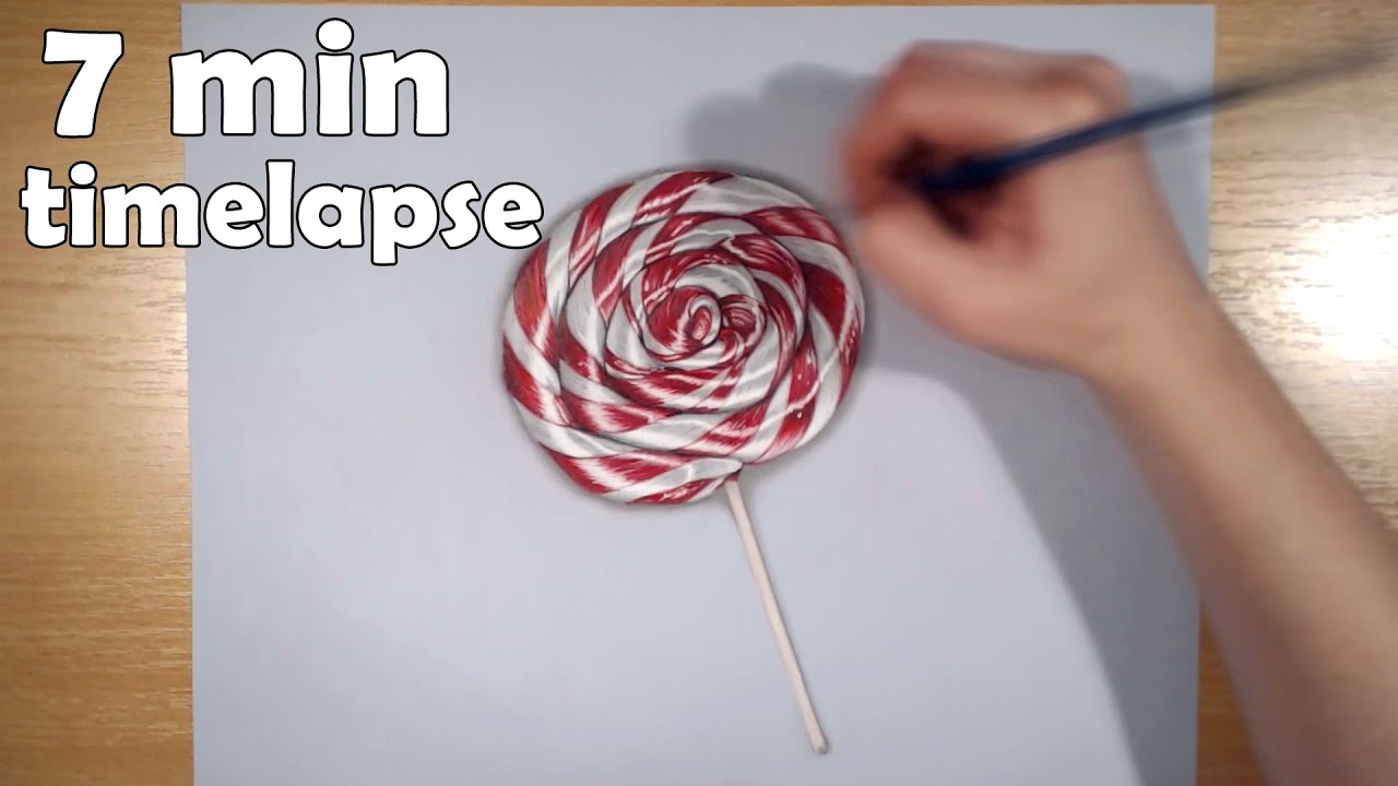 Drawing - Lollipop - Hyperrealistic 3D art