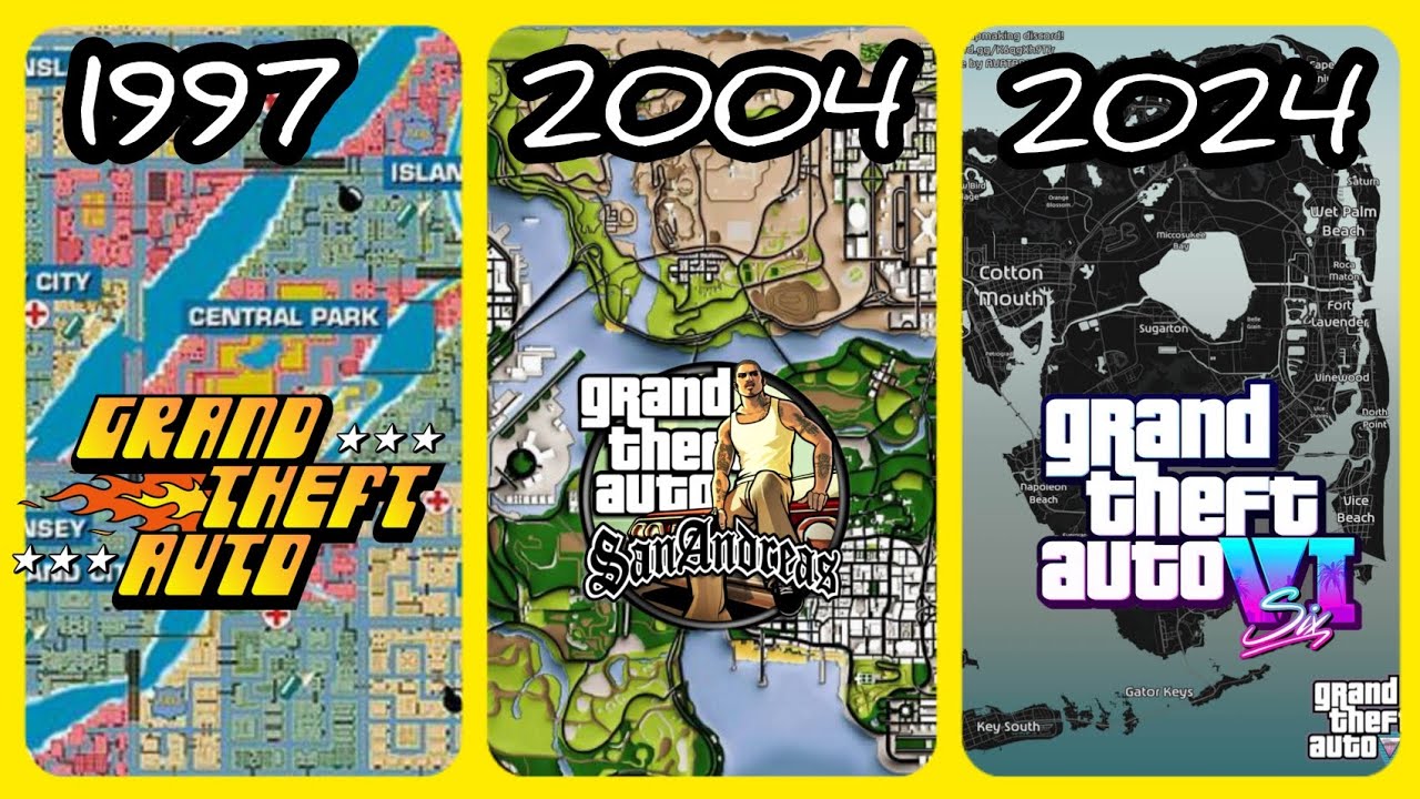 MAPS Evolution in All GTA Games (1997-2024)