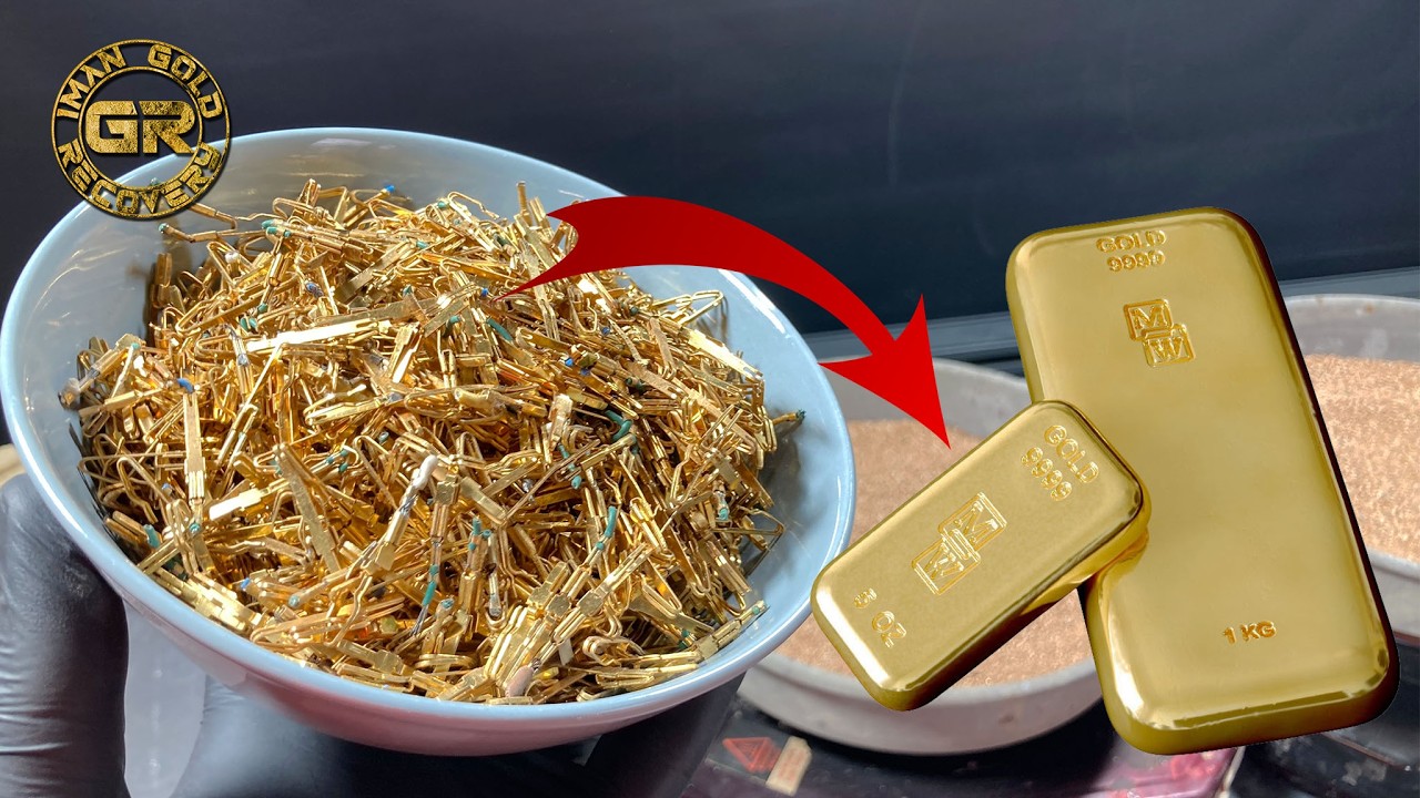 Извлечение золота из High_Grade электронных пинов | Извлечение золота из позолоченных булавок