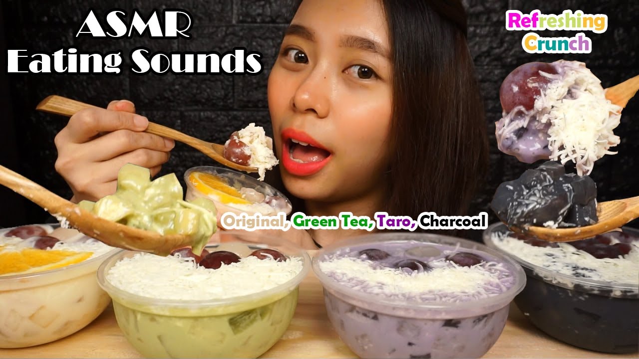 ASMR Salad Buah Warna-Warni (Fruit Salad) | Refreshing Crunchy Eating Sounds