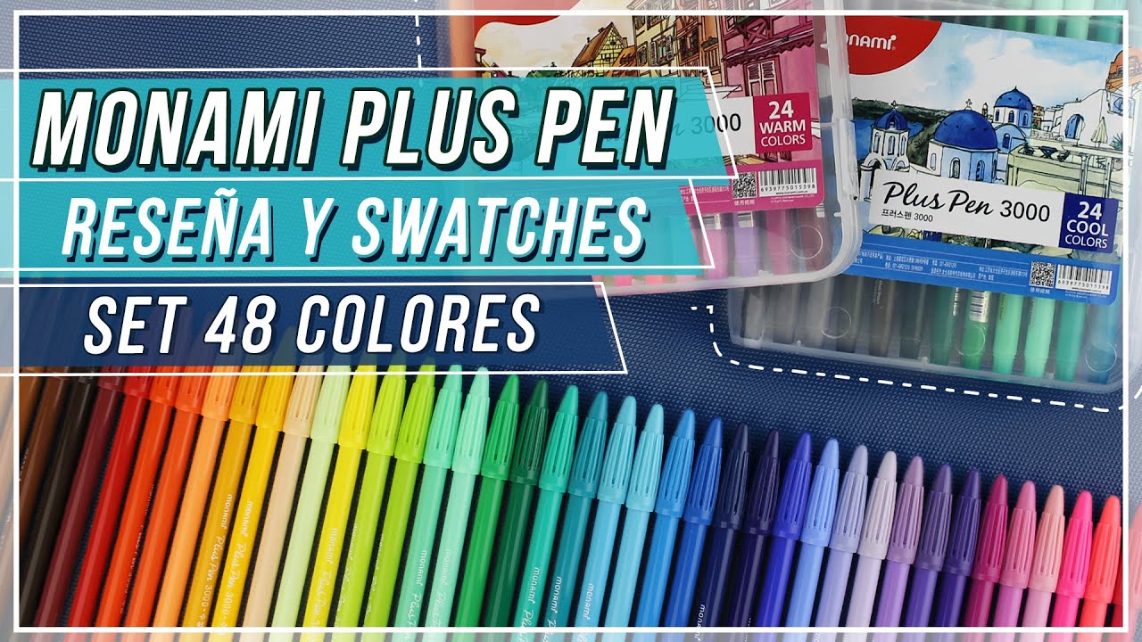 ✧ Monami Plus Pen 3000 Set 48 ⭐ Reseña completa y swatches ✧