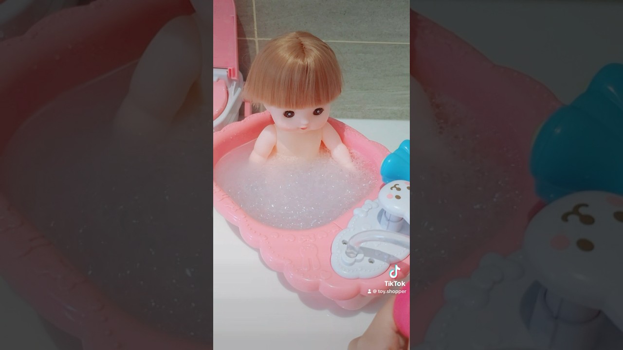 Review MELL CHAN Doll Bathtub with Bubbles Effects 🤍  