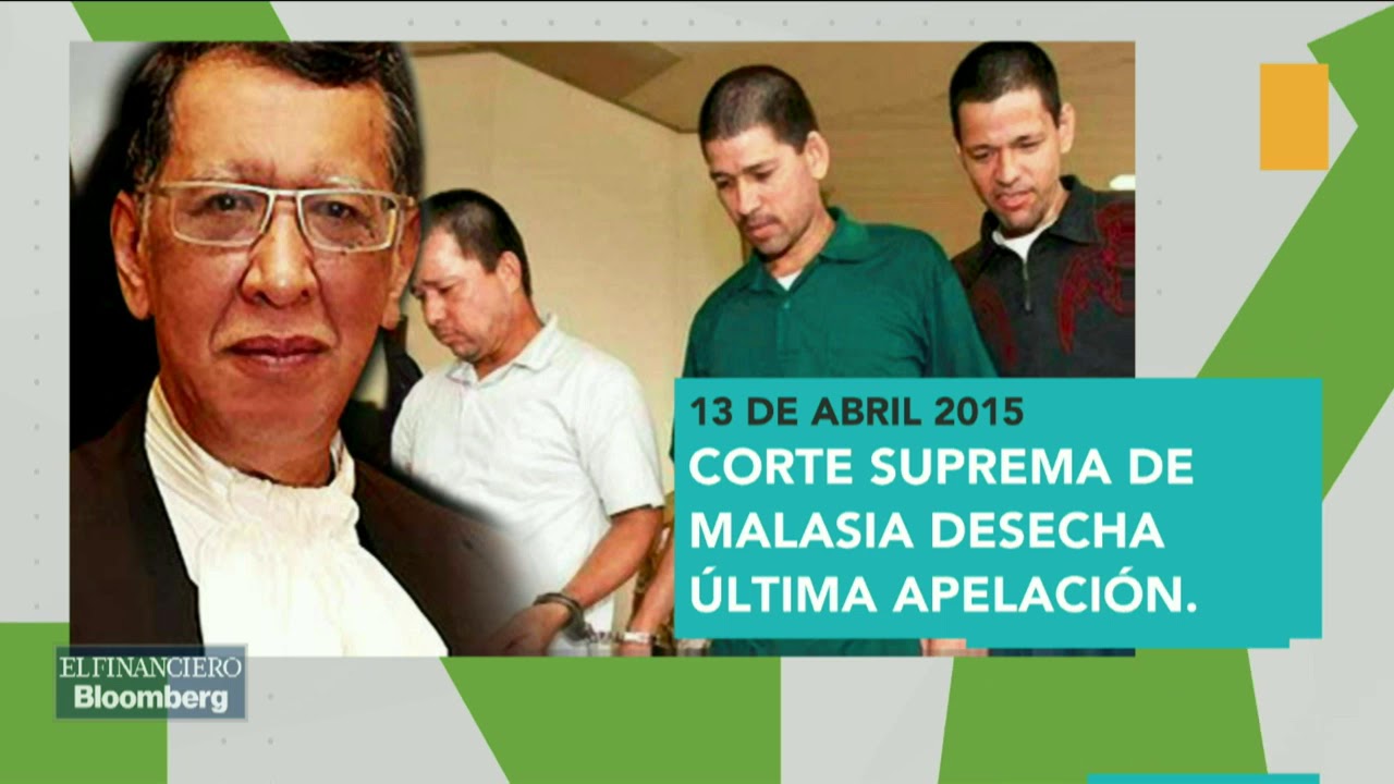 El sultán de Malasia conmutó la pena de muerte de tres mexicanos