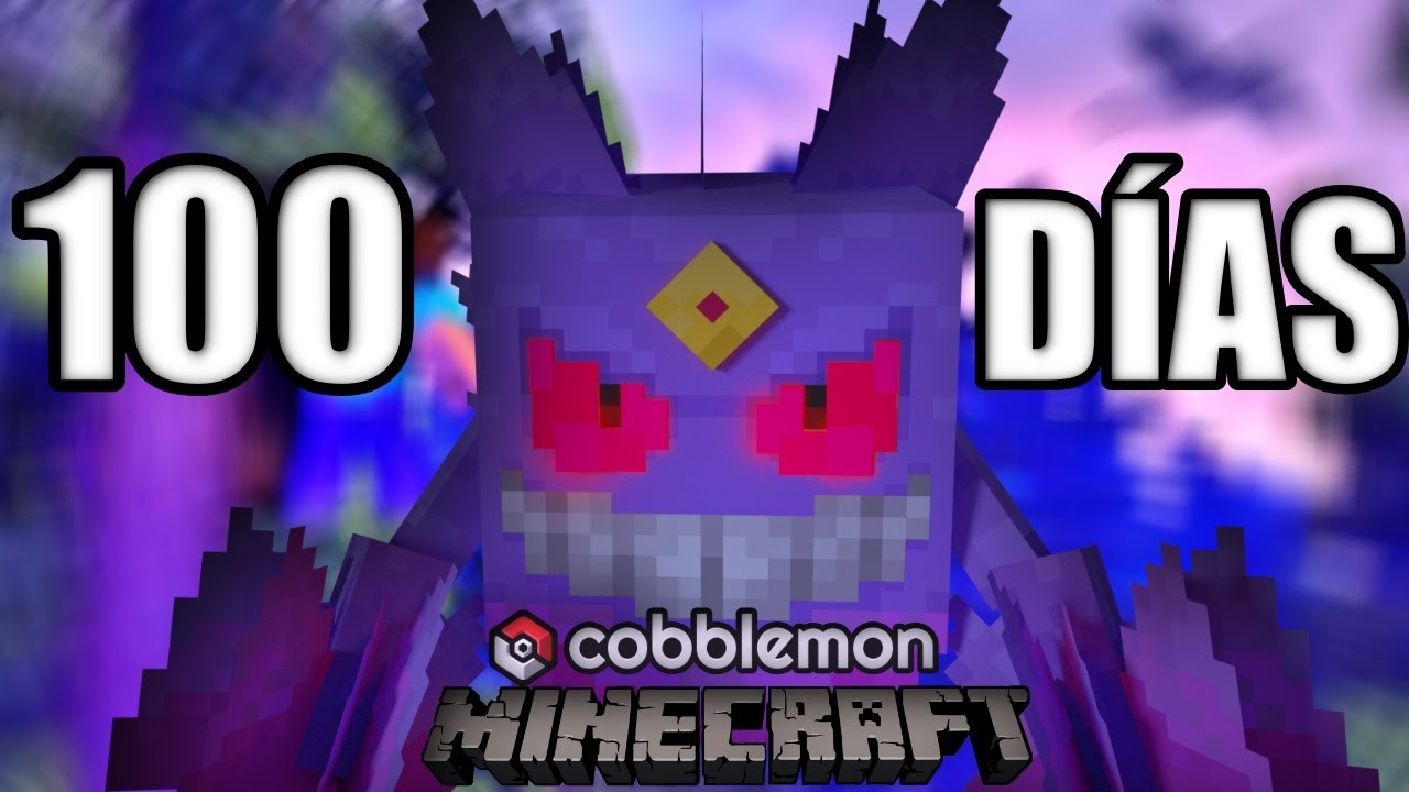 Sobreviví 100 DÍAS en Minecraft POKÉMON siendo LÍDER de GIMNASIO de TIPO FANTASMA (Cobblemon)