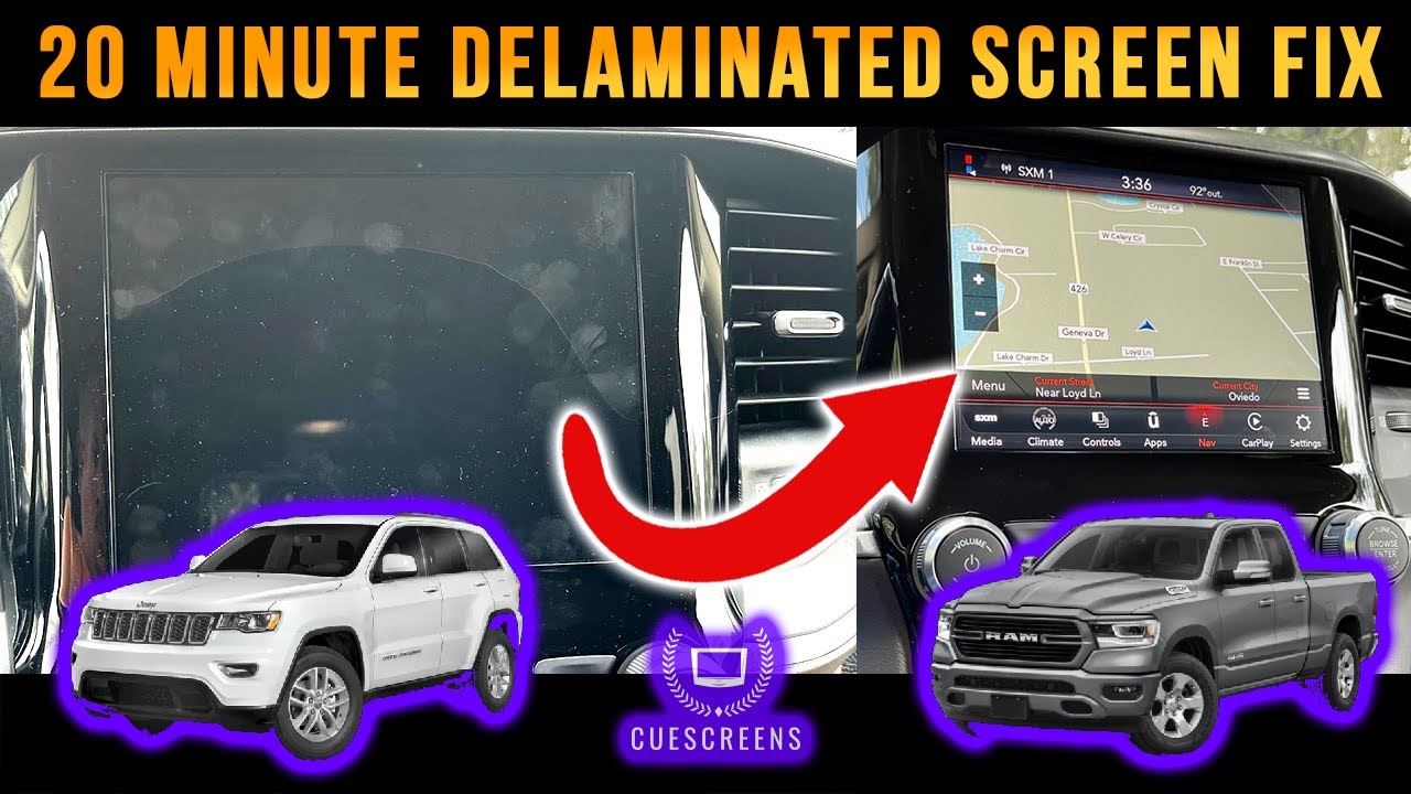 How to DIY replace delaminated screen for 2019+ Jeep Grand Cherokee RAM Pacifica UAV 8.4