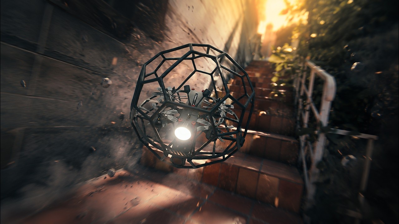10-minute sniper flight the Xpert Kage Pro caged drone in complex spaces