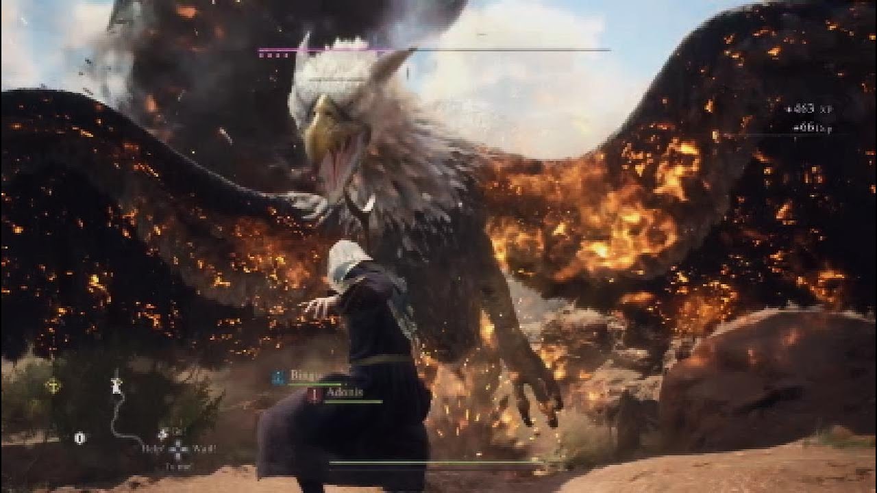 Gandalf & Sam vs Griffin – Epic Wizard Battle in Dragon’s Dogma 2