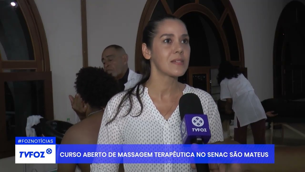 Curso aberto de massagem terap&ecirc;utica no Senac S&atilde;o Mateus