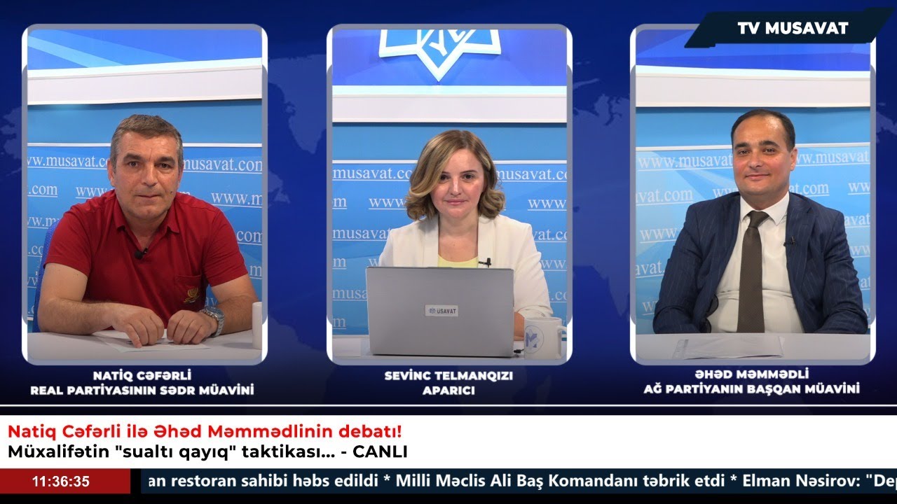 Natiq Cəfərli ilə Əhəd Məmmədlinin davalı debatı! Müxalifətin 