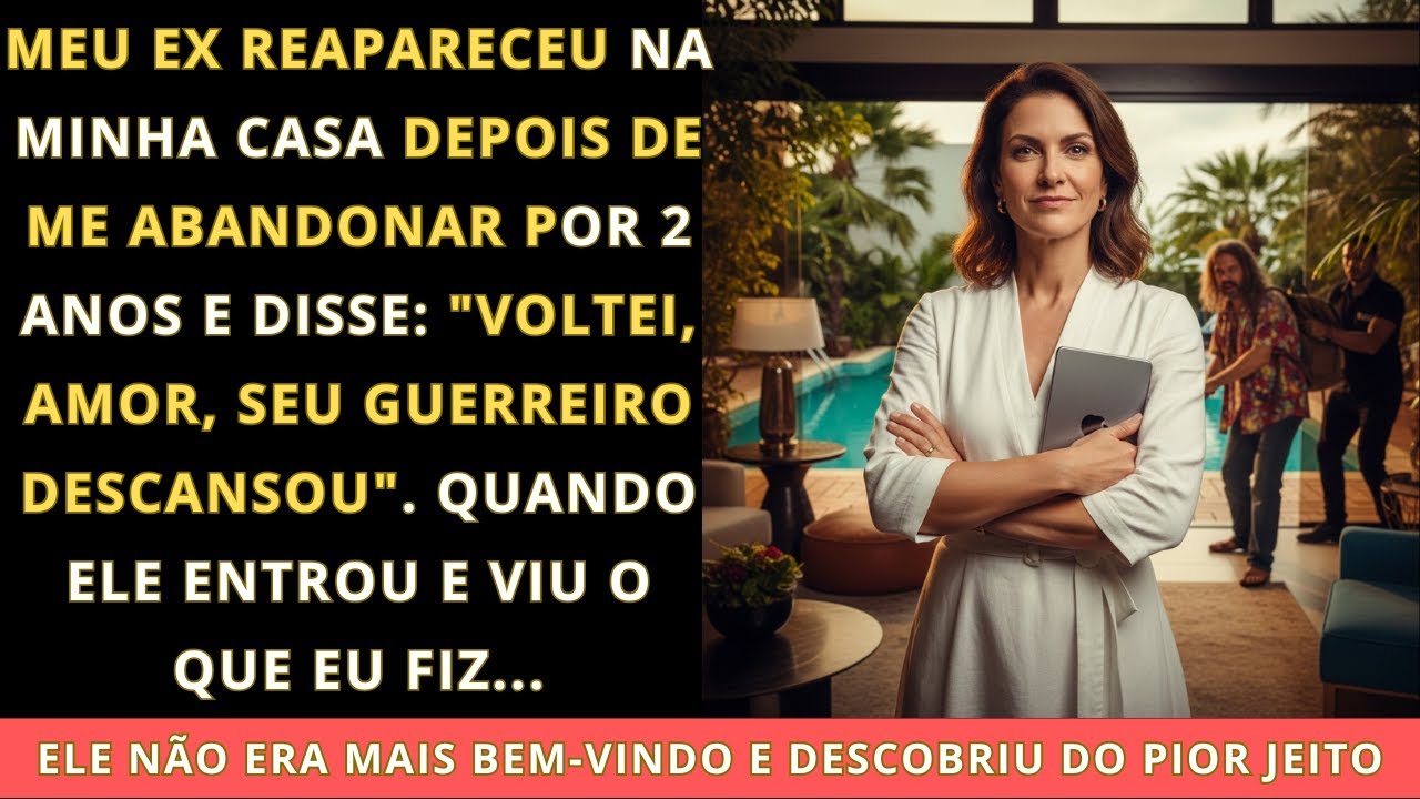 Dois anos depois, vi meu ex do lado de fora da minha casa. Ele sorriu e disse: "Eu sei que você sent