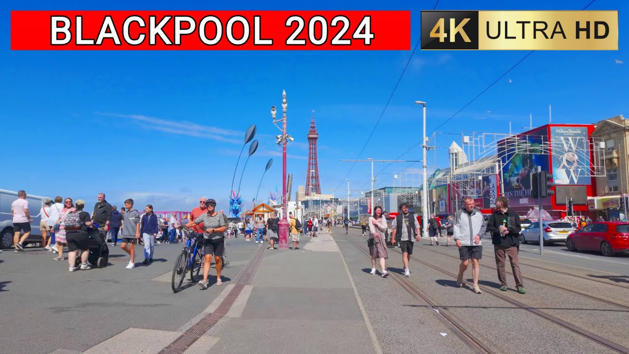 Blackpool Summer 2024: A Beach Walk in August [4K60]
